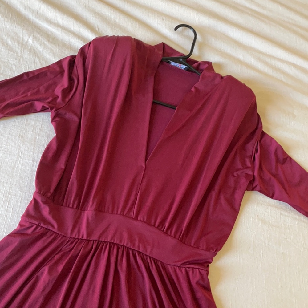 Burgundy Long sleeve dress